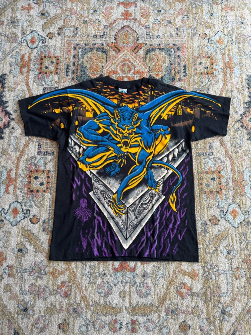 Vintage Liquid blue Gargoyle aop